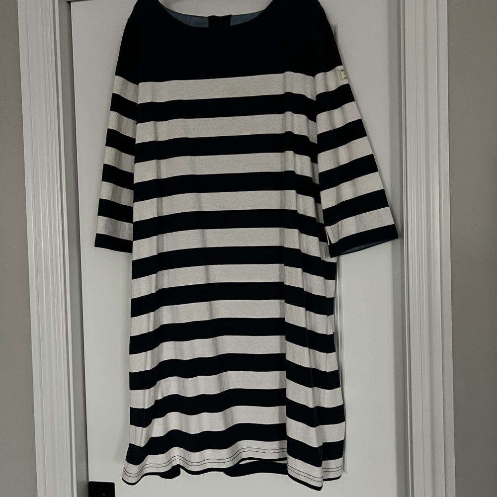 Spring nautical dress in navy/cream.  Only worn once - like new!